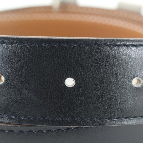 Hermès 32mm Martelee Reversible H Logo Belt Hammered Buckle 85h629s main image 8